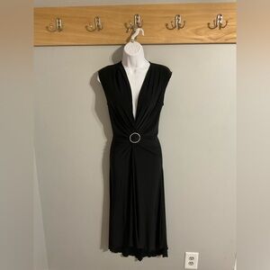 Bisou Bisou Black Maxi Dress with Ring Detail